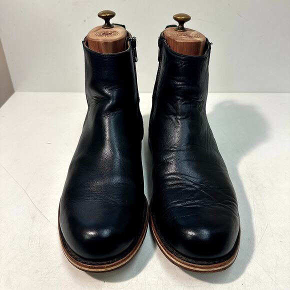 NEW HEELS Rancourt & Co. x Helm Pablo Zip Moto Ankle Boot Black Horween USA 11 D main image 10